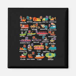 Learning Transportation Animal Letter Abcs Teacher Magnet