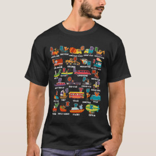 Learning Transportation Animal Letter Abcs Teacher T-Shirt