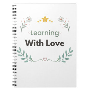 Learning With Love Teacher Floral  Notebook