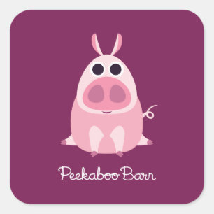 Leary the Pig Square Sticker
