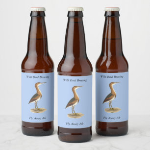 Least Bittern (Ixobrychus exilis) New York Birds Beer Bottle Label