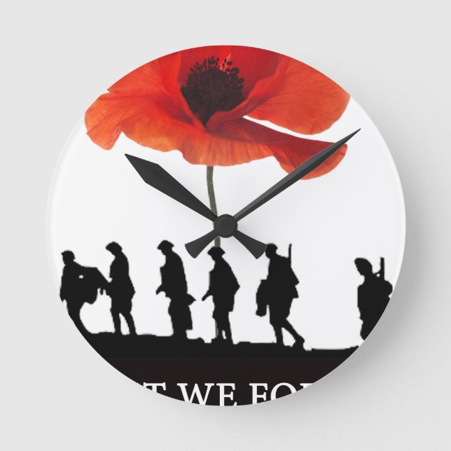 LEAST WE FORGET SOLDIERS MARCHING ROUND CLOCK (Front)
