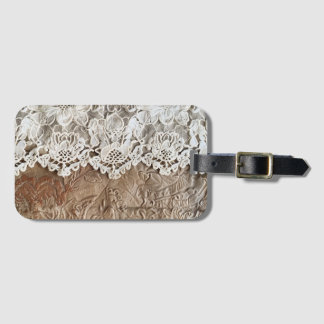 Leather and Lace Luggage Tag