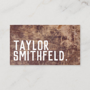 Leather antique vintage rustic professional business card