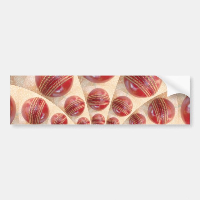 Leather Ball Rhythm Cricket Balls: Rhythmic Array Bumper Sticker (Front)