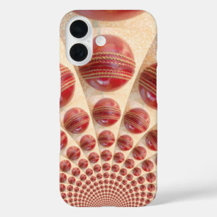 Leather Ball Rhythm Cricket Balls: Rhythmic Array iPhone 16 Case