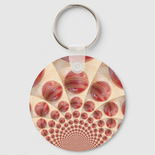 Leather Ball Rhythm Cricket Balls: Rhythmic Array Key Ring