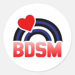 LEATHER / BD RAINBOW FLAG CLASSIC ROUND STICKER