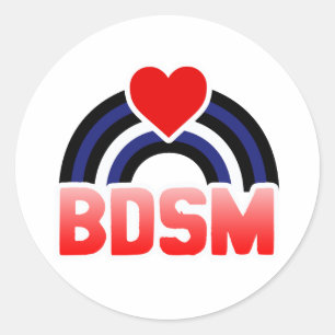 LEATHER / BD RAINBOW FLAG CLASSIC ROUND STICKER