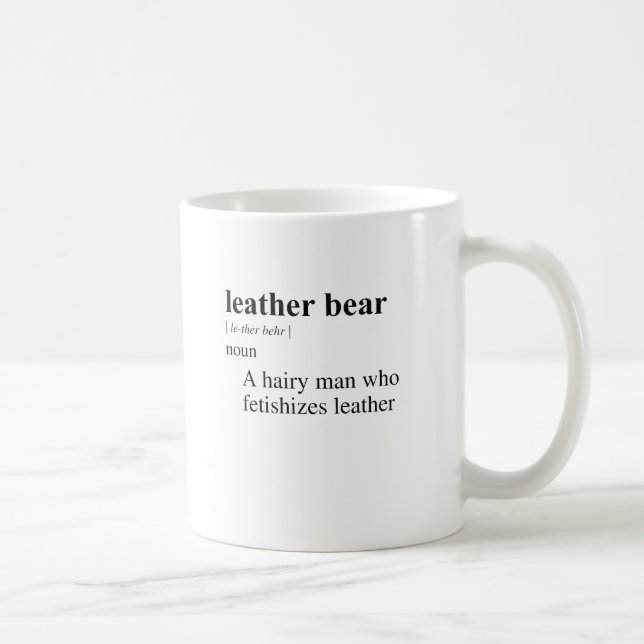 LEATHER BEAR COFFEE MUG (Right)