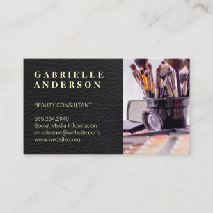 Leather   Beauty Fashion Stylist Business Card
