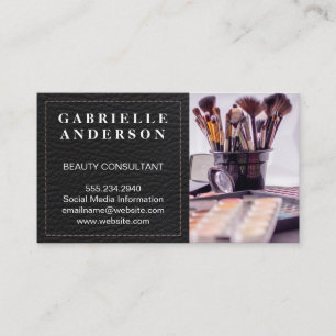 Leather   Beauty Fashion Stylist Business Card