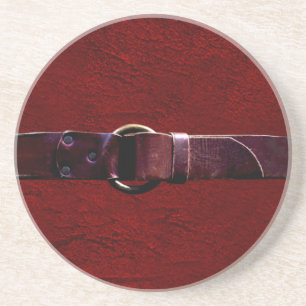 Leather & Belt, Blood Red Sandstone Coaster