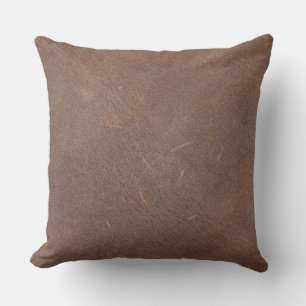 Leather Blue Tartan Fabric Crocodile Skin Cushion
