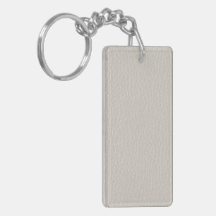 Leather Blue Tartan Fabric Crocodile Skin Key Ring