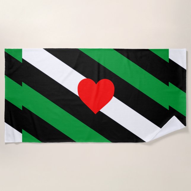 Leather Boi Pride Flag Beach Towel (Front)