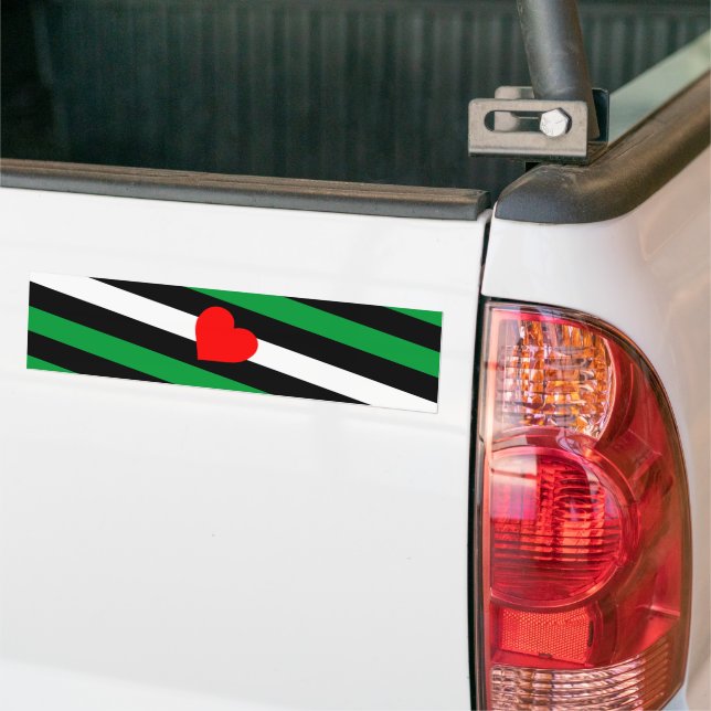 Leather Boi Pride Flag Bumper Sticker (On Truck)