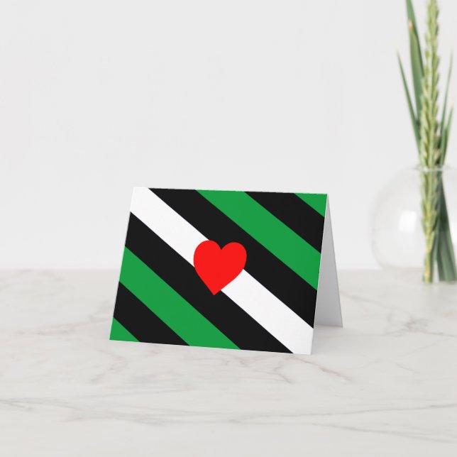 Leather Boi Pride Flag Thank You Card (Front)