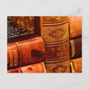 Leather Bound Books Postcard