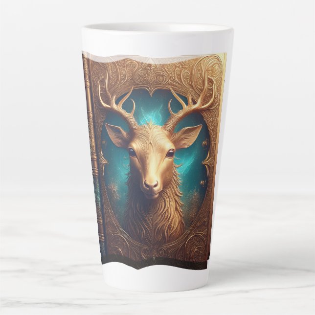 Leather Bound Copy Of A Deer Hunting Guide Latte Mug (Front)