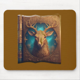 Leather Bound Copy Of A Deer Hunting Guide Mouse Mat