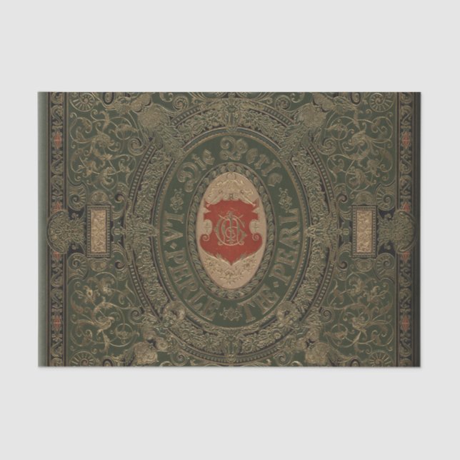 Leather Bound Grunge Book Tissue Paper (Front)