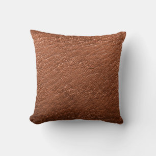 Leather brown structure clothing cushion