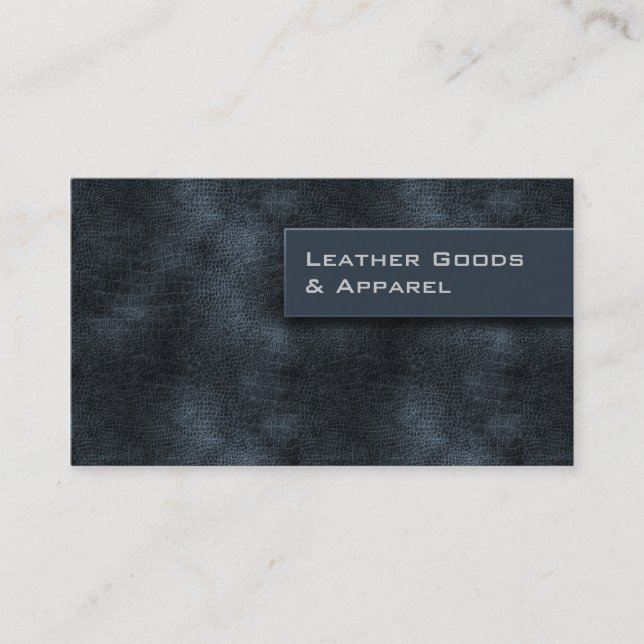 Leather Business Card Blue (Front)