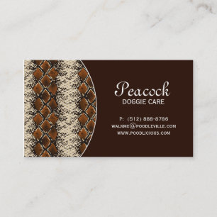 Leather Business Card Snake Skin Animal Pet Care