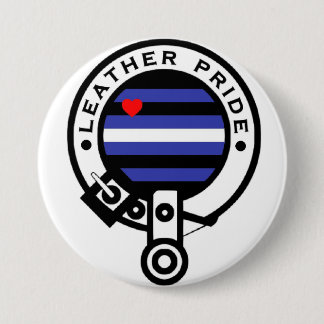 leather clan 7.5 cm round badge