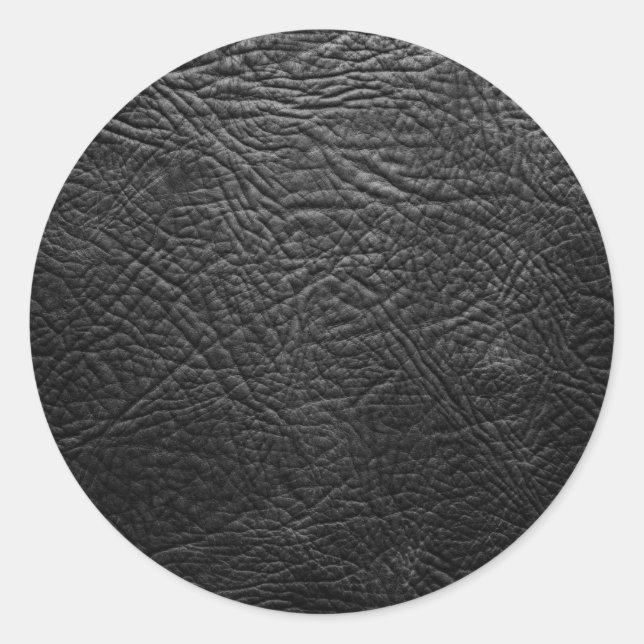 Leather Classic Round Sticker (Front)