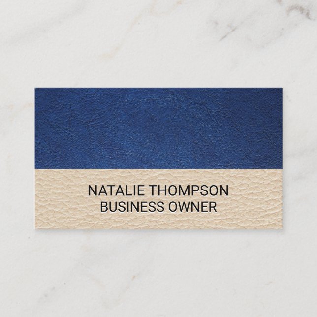 Leather Colour Block Business Card (Front)