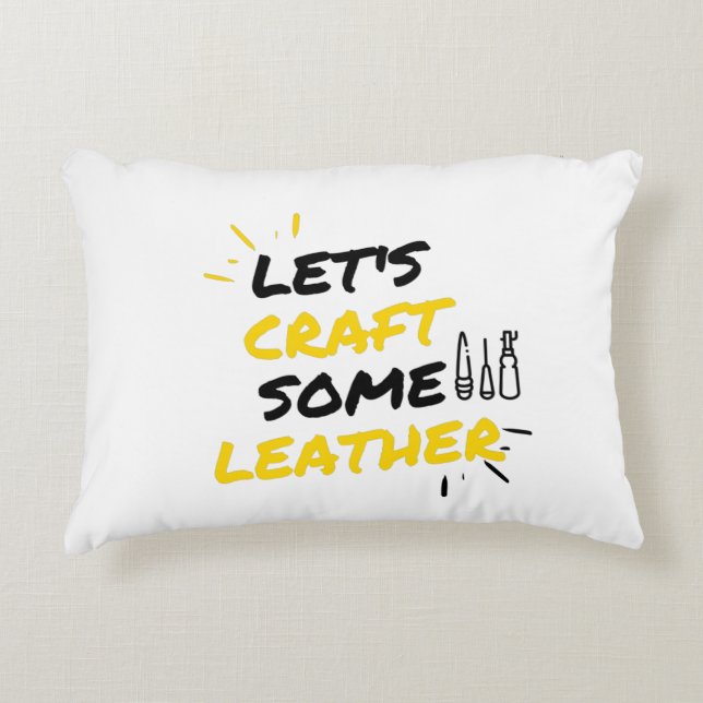 Leather crafting decorative cushion (Front)