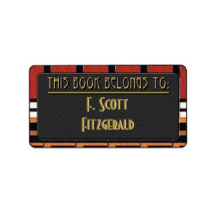 Leather Deco (Personalised Bookplate) Label