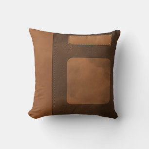 Leather decor cushion