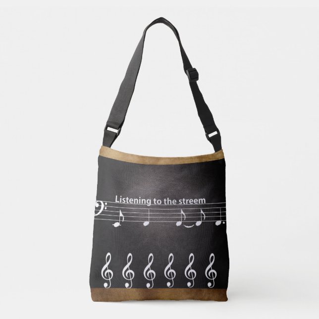 Leather design with music note hand bag for her (Front)