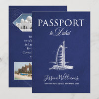 Leather Dubai Passport Save the Date