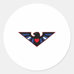 Leather Eagle Pride Classic Round Sticker