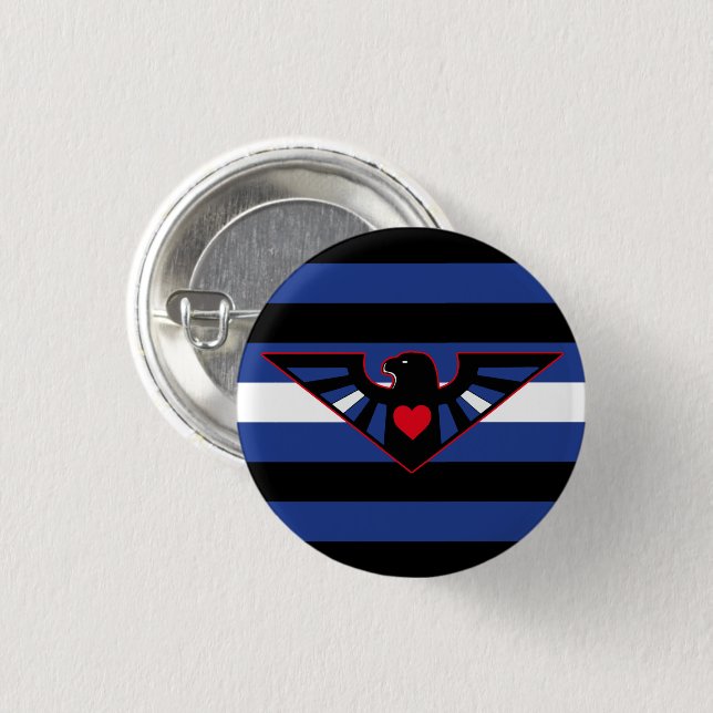 Leather Eagle Pride Flag 3 Cm Round Badge (Front & Back)