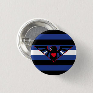 Leather Eagle Pride Flag 3 Cm Round Badge