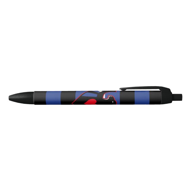 Leather Eagle Pride Flag Black Ink Pen (Top)