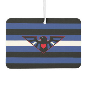 Leather Eagle Pride Flag Car Air Freshener