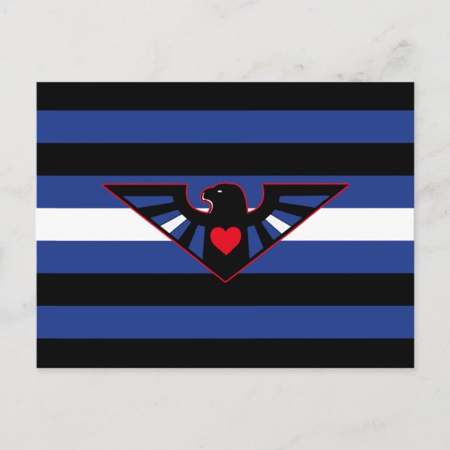 Leather Eagle Pride Flag Postcard (Front)