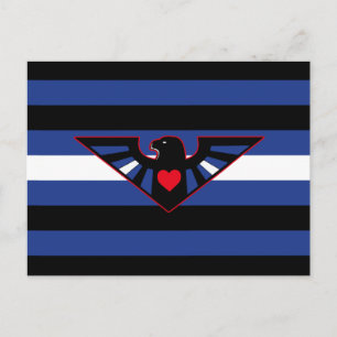 Leather Eagle Pride Flag Postcard