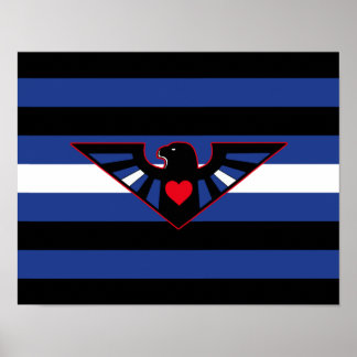 Leather Eagle Pride Flag Poster