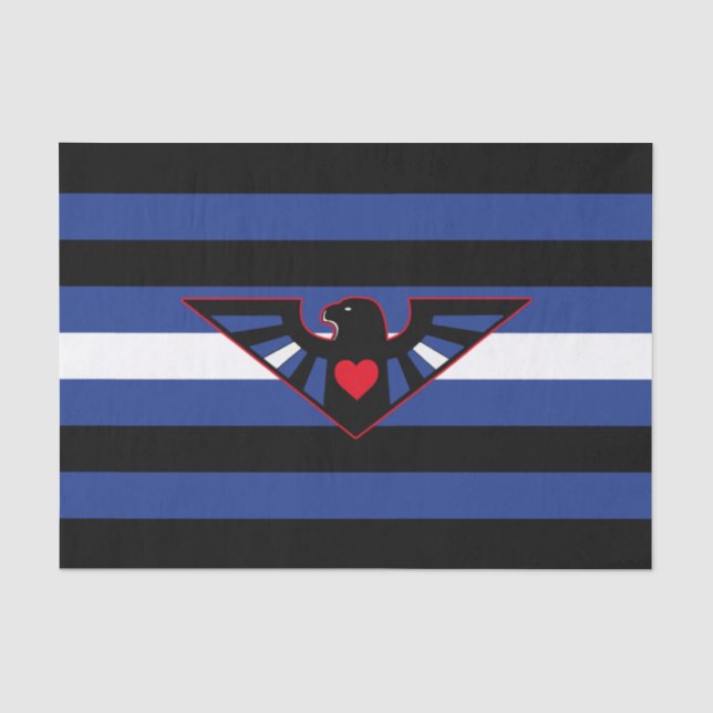 Leather Eagle Pride Flag Tissue Paper (Front)