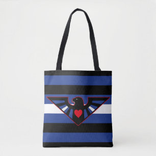 Leather Eagle Pride Flag Tote Bag
