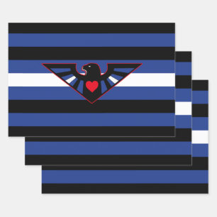 Leather Eagle Pride Flag Wrapping Paper Sheet