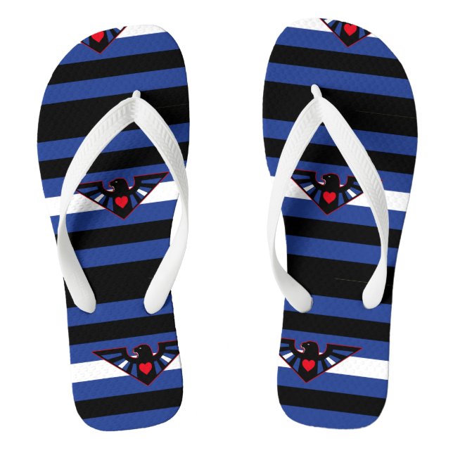 Leather Eagle Pride Flip Flops (Footbed)