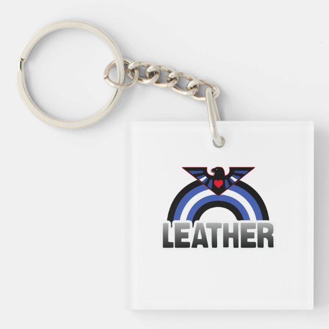 Leather Eagle Pride Key Ring (Front)